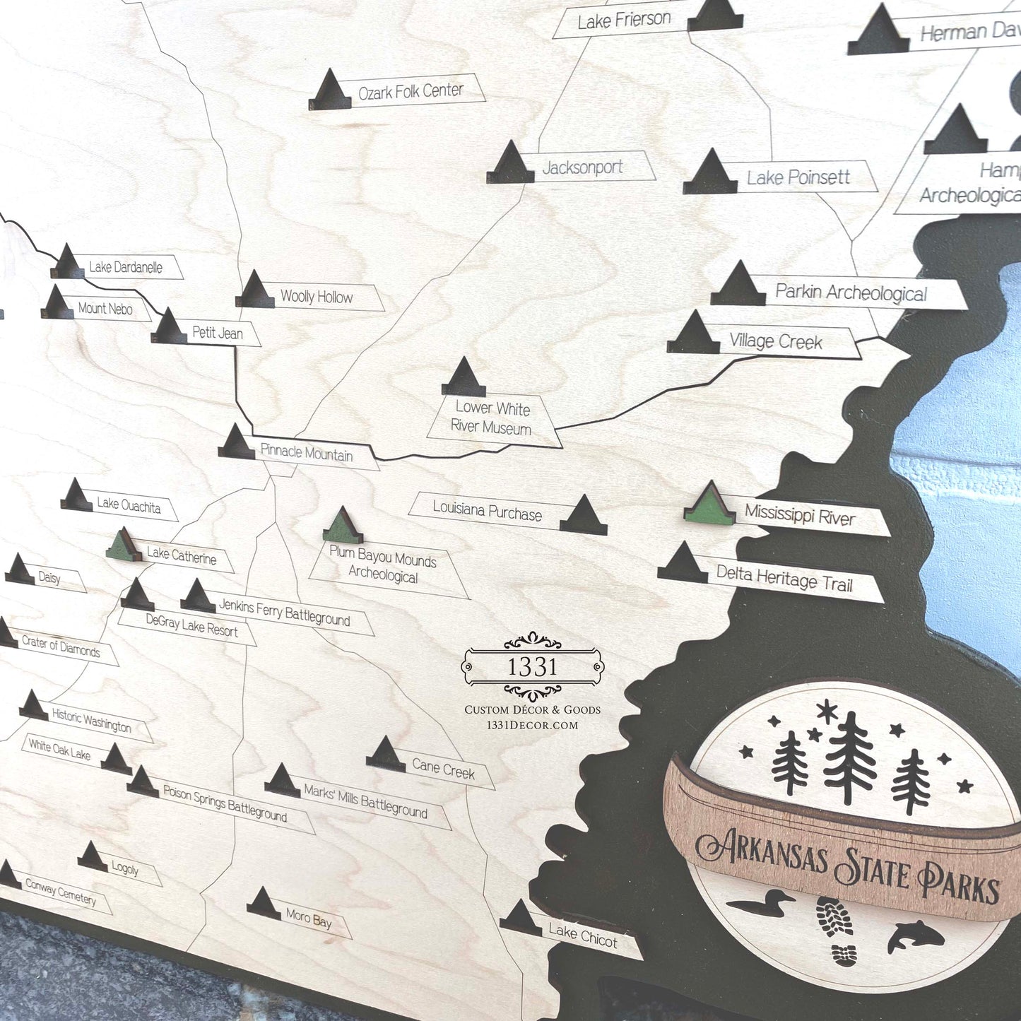 Arkansas State Parks Travel Map