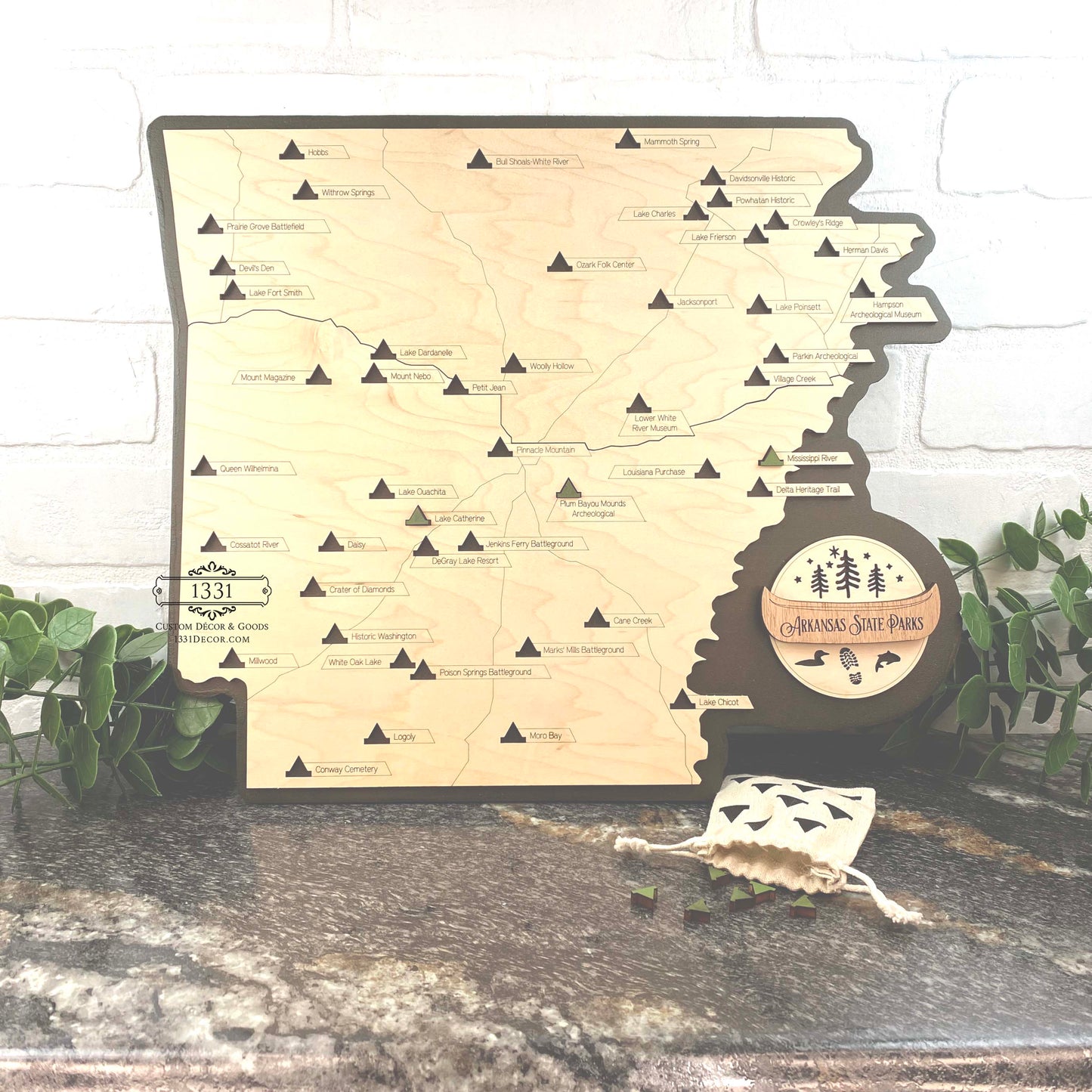 Arkansas State Parks Travel Map