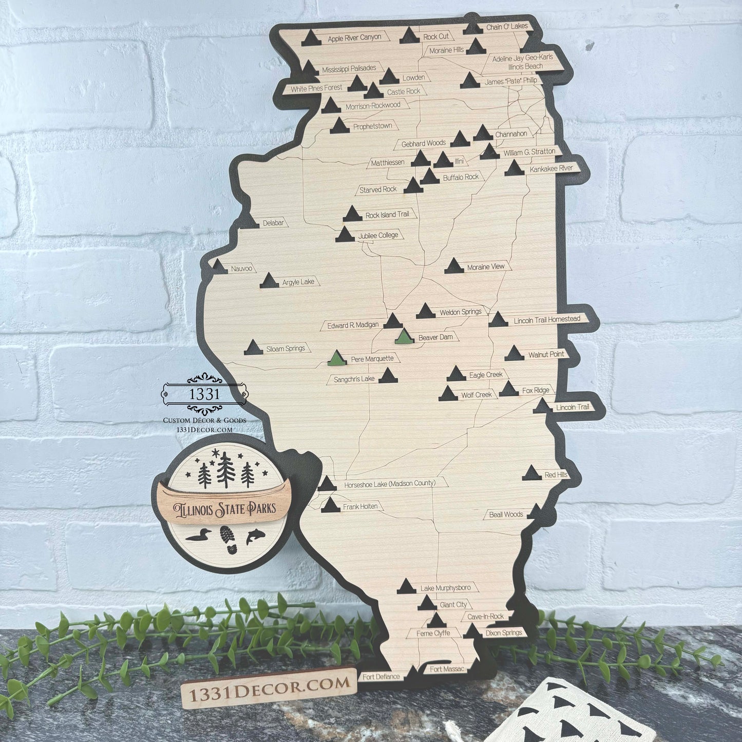 Illinois State Parks Travel Map