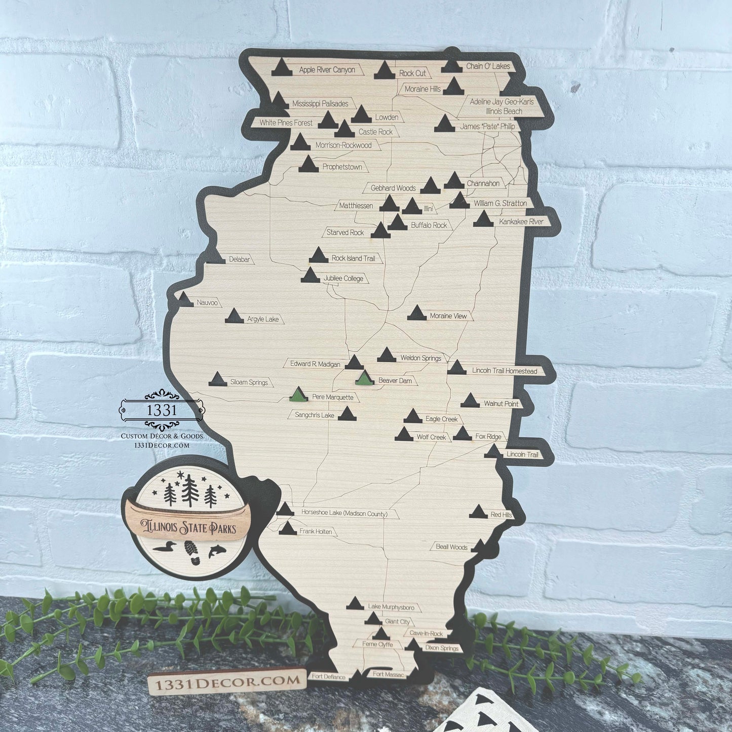 Illinois State Parks Travel Map