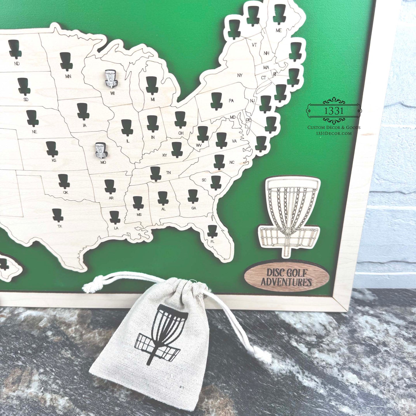 Disc Golfing Around the US Map