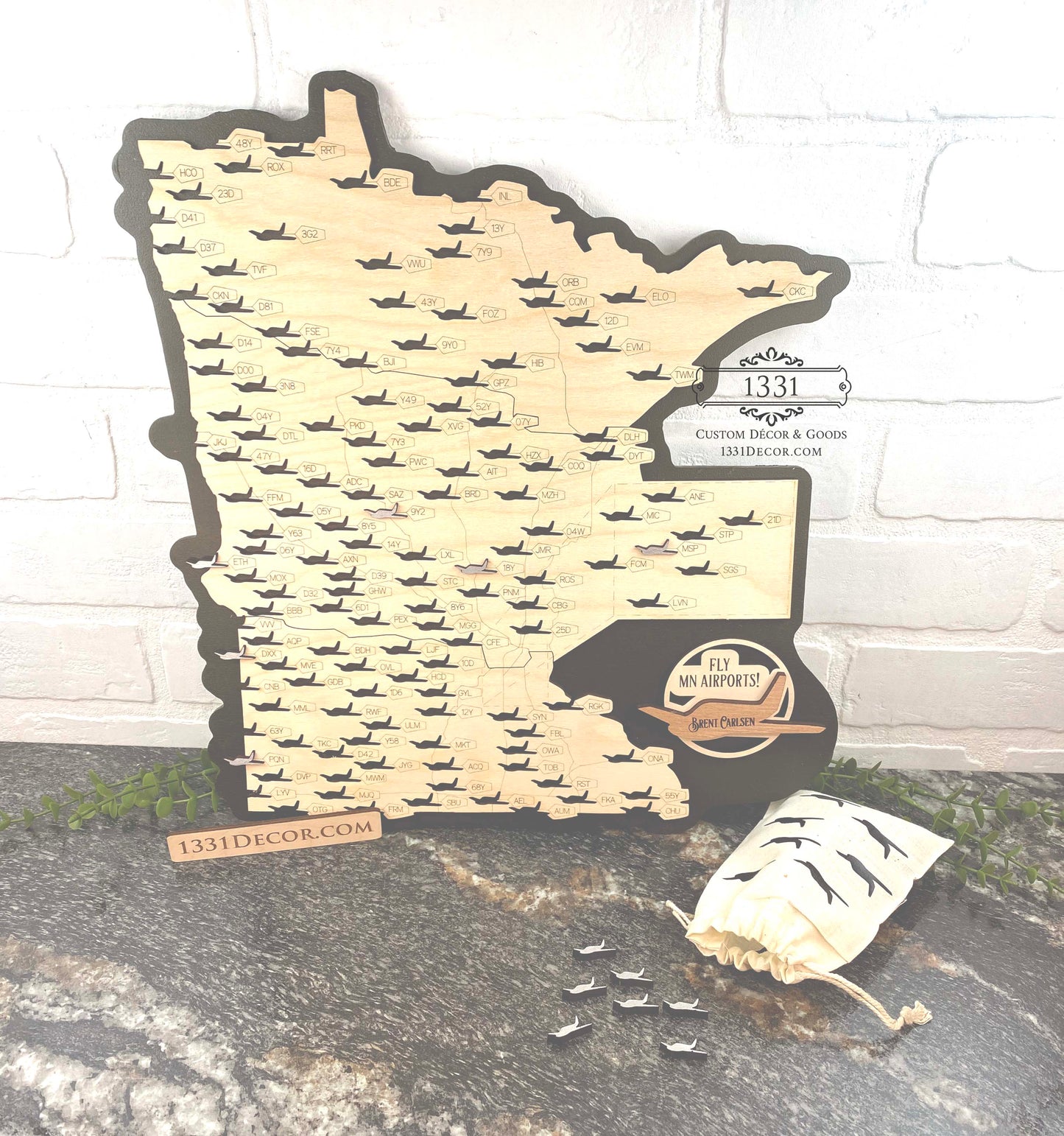 Minnesota Airports Travel Map