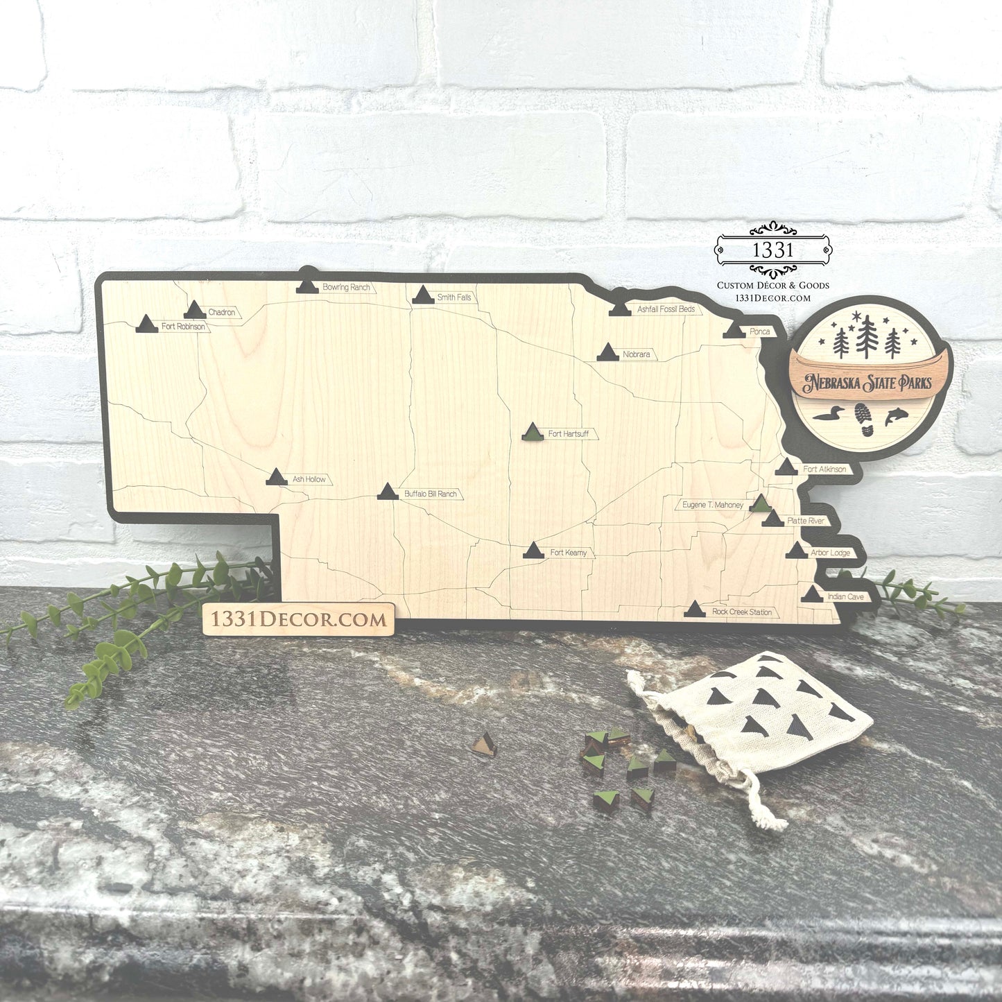 Nebraska State Parks Travel Map