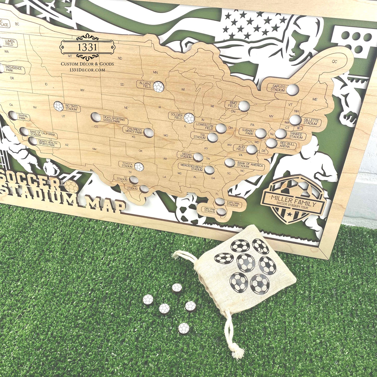 Soccer Stadium Travel Map