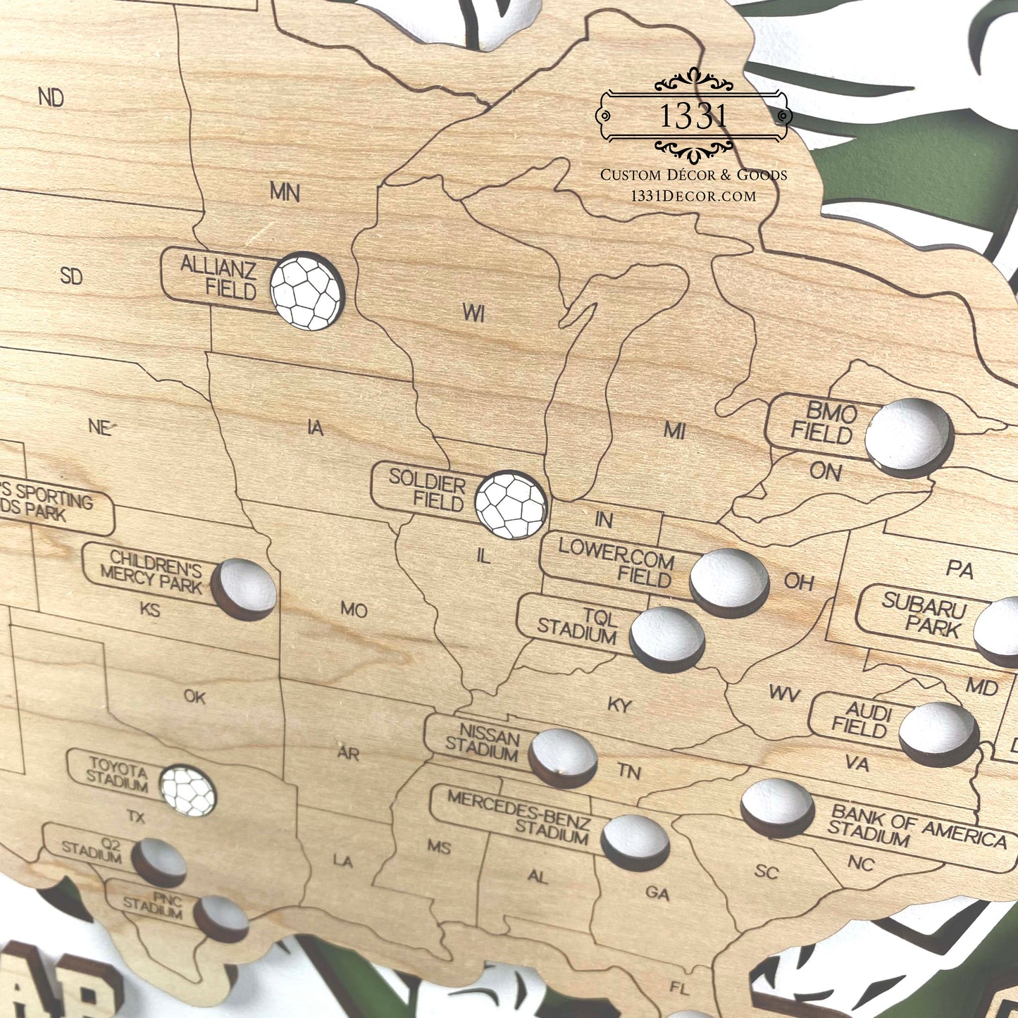 Soccer Stadium Travel Map