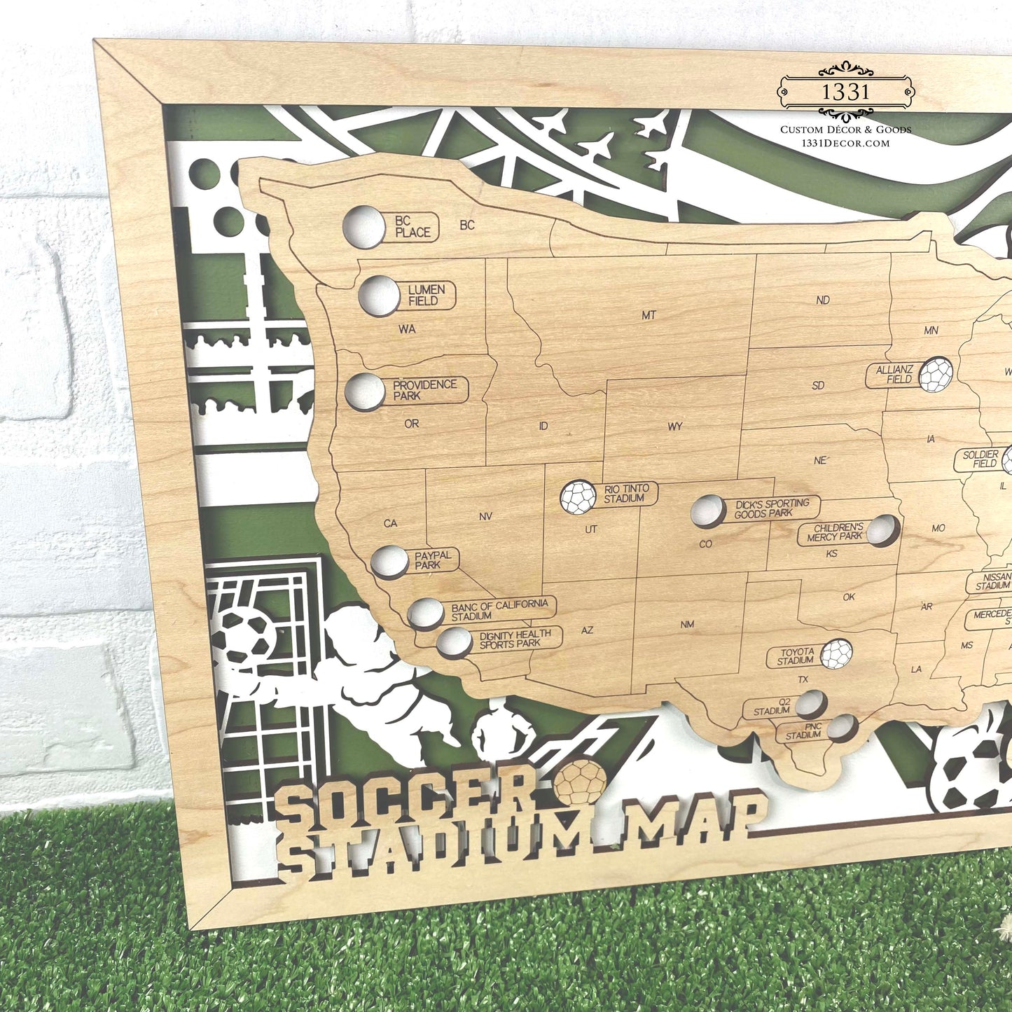 Soccer Stadium Travel Map