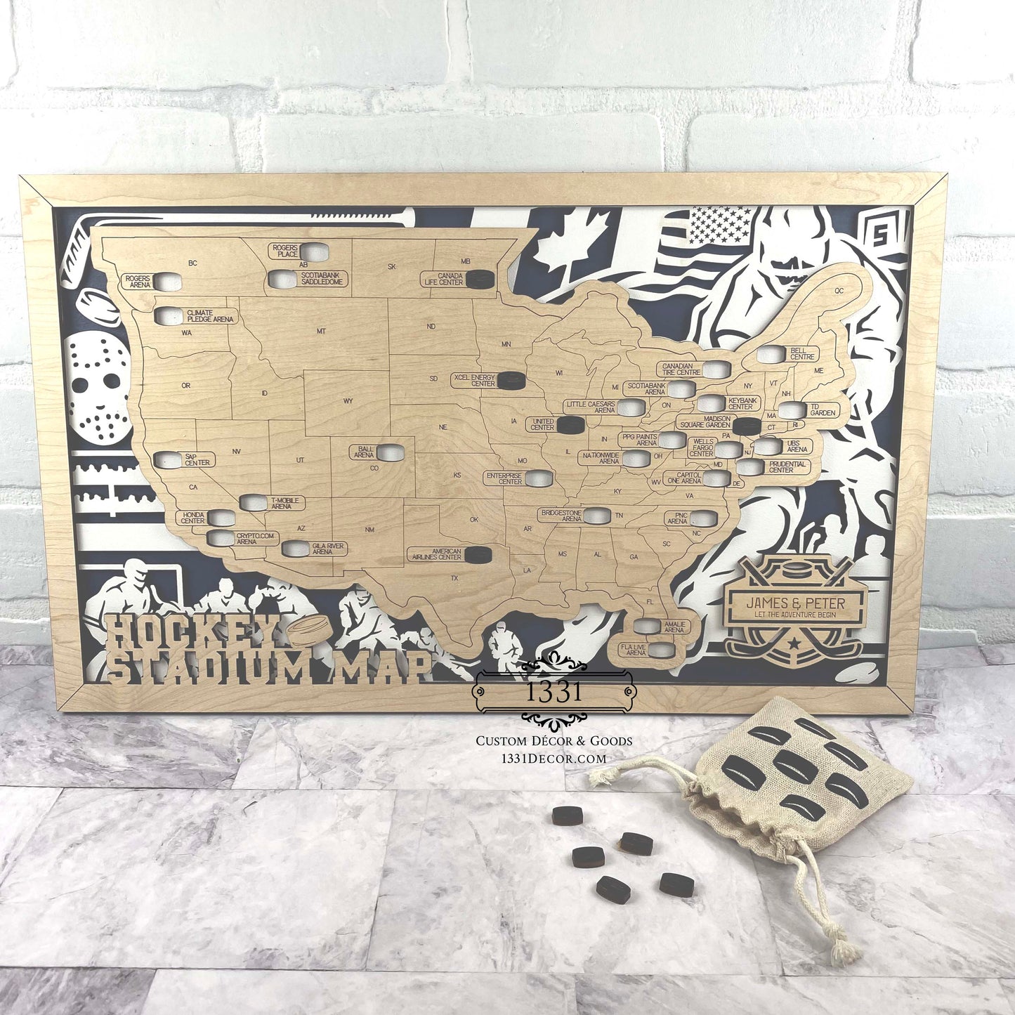 Hockey Stadium Travel Map