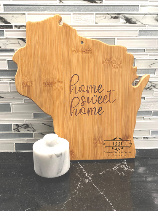 State Cutting Board, State Pride Cutting Board, Home Sweet Home, Housewarming Gift, Housewarming Present, Closing Gift,