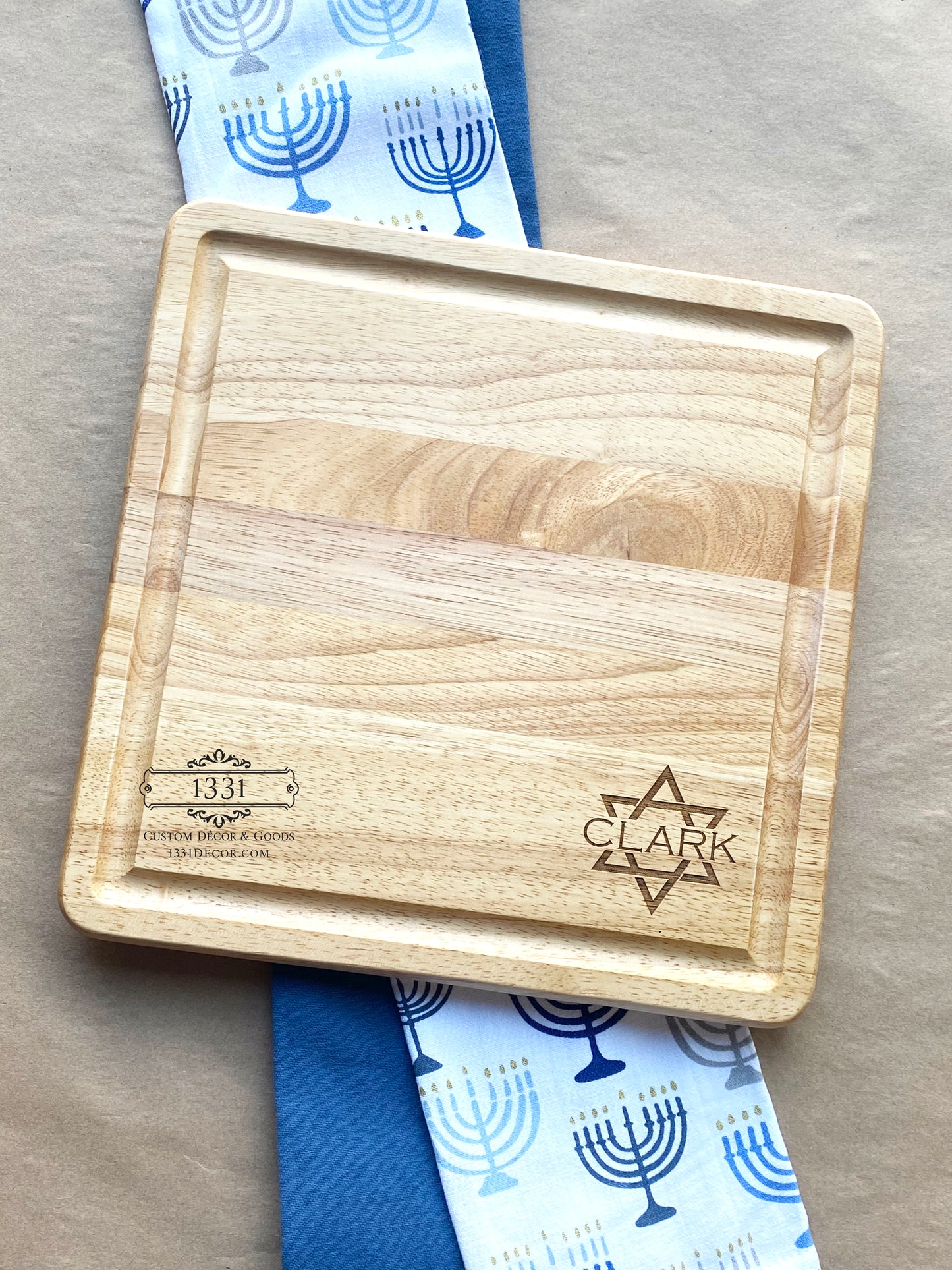 Star of David Cutting Board, Customized Cutting Board, Hanukkah Gifts, Chanukkah Gifts, Chanukah Gifts, Custom Jewish Gifts for Hanukkah, Rosh Hashanah Gift
