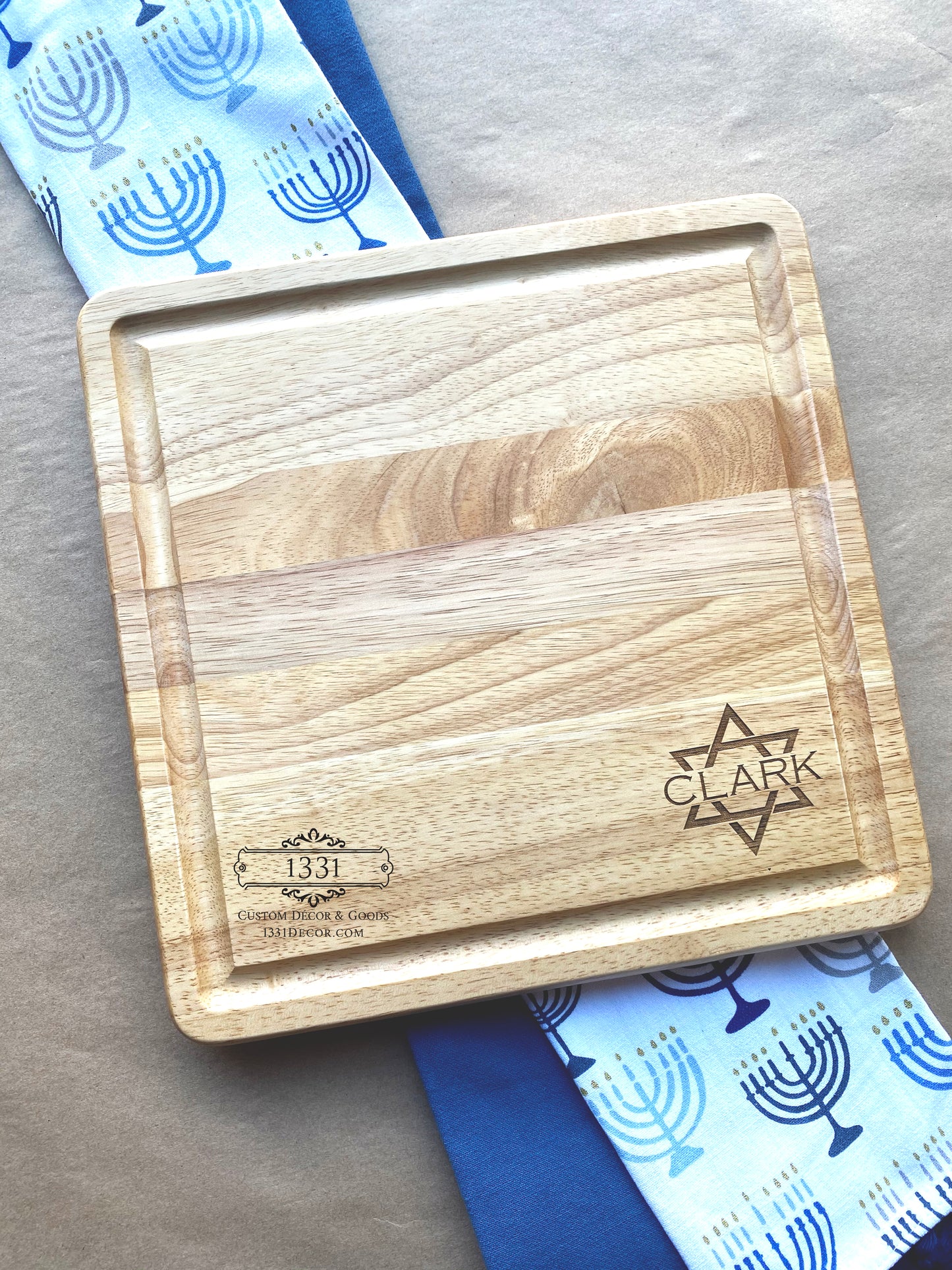 Star of David Cutting Board, Customized Cutting Board, Hanukkah Gifts, Chanukkah Gifts, Chanukah Gifts, Custom Jewish Gifts for Hanukkah, Rosh Hashanah Gift