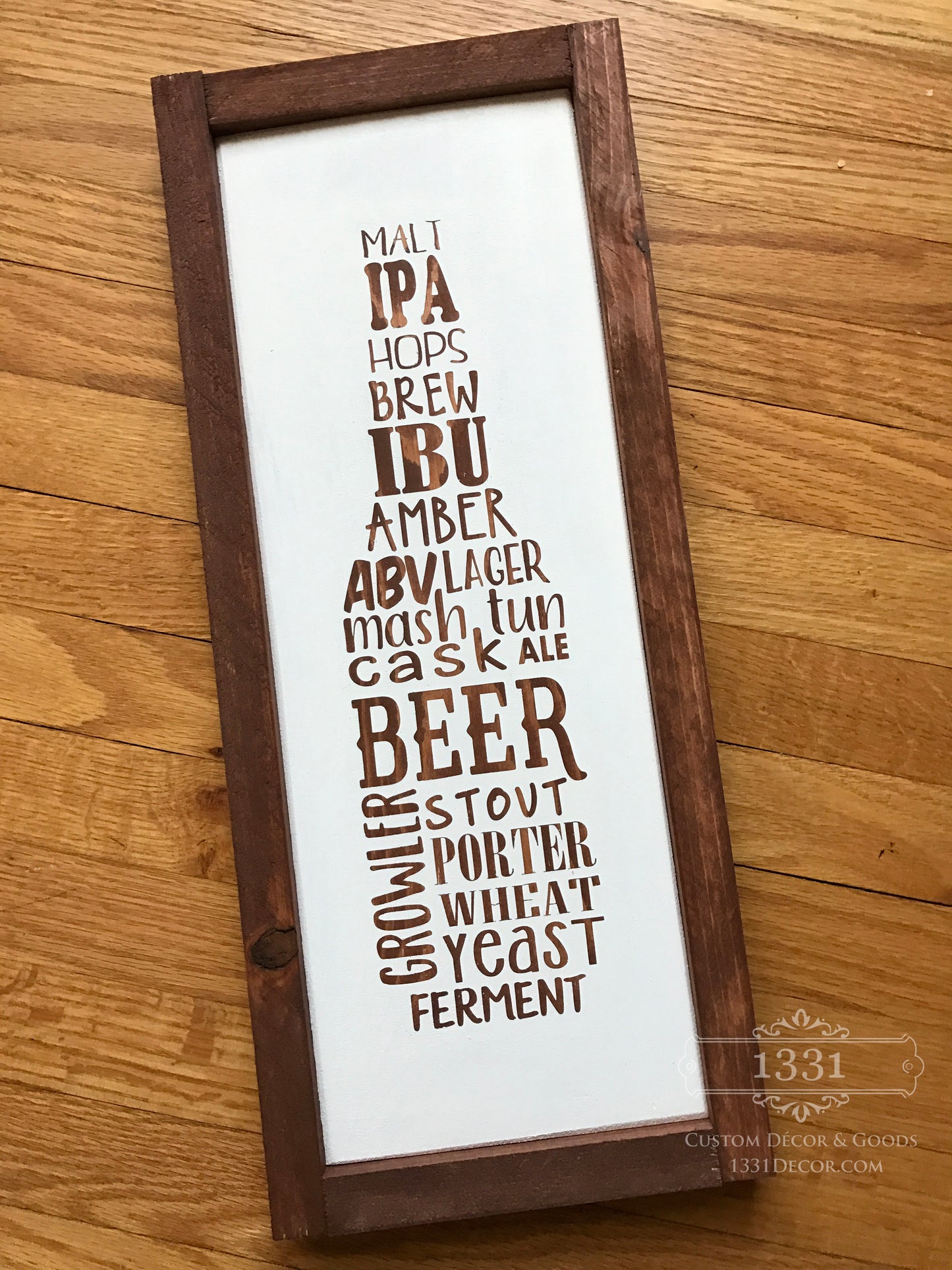 Craft Beer Subway Art Sign
