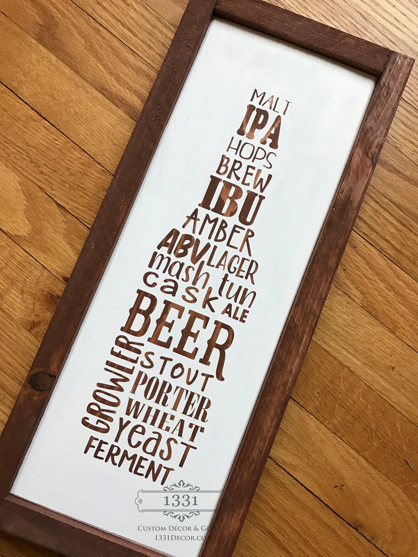 Craft Beer Subway Art Sign