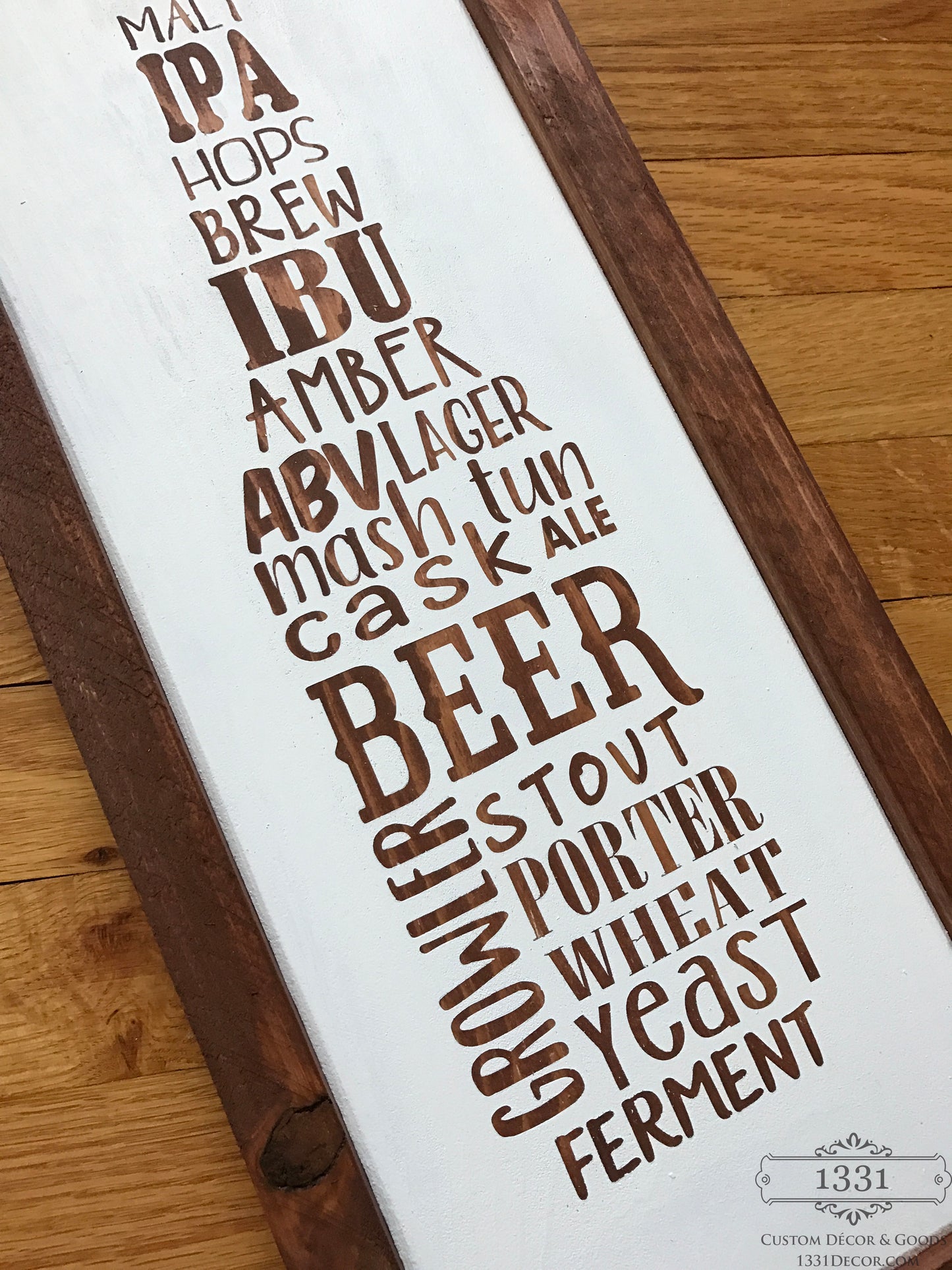 Craft Beer Subway Art Sign