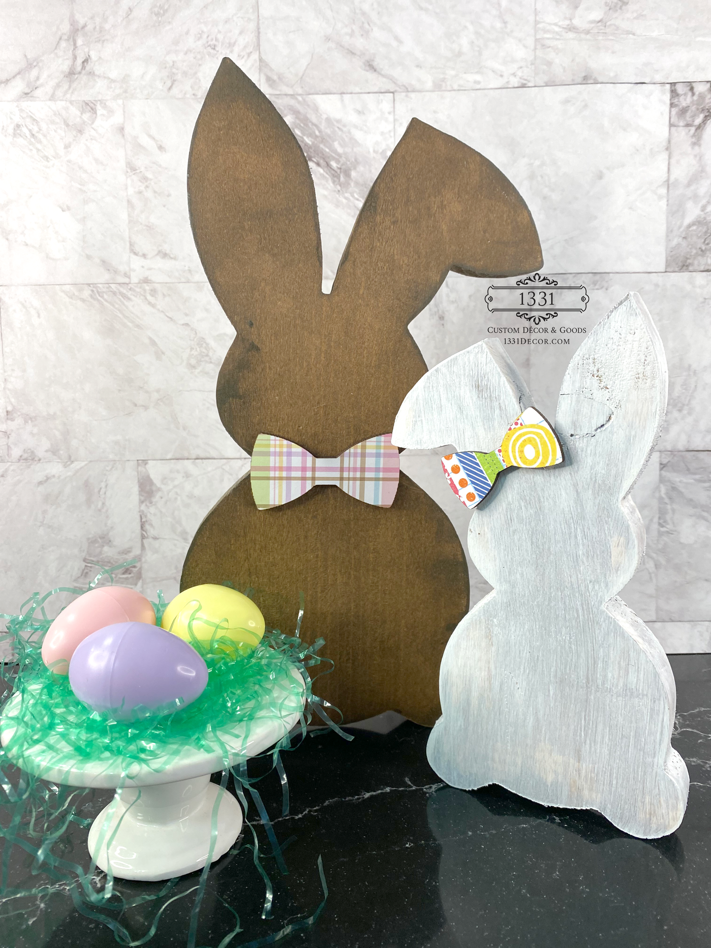 Standing Easter Bunny Decor, Wooden Bunny Sitter, Spring Bunny Decor, Spring Decor, Easter Rabbit Decor for Spring, Wooden Easter Decor