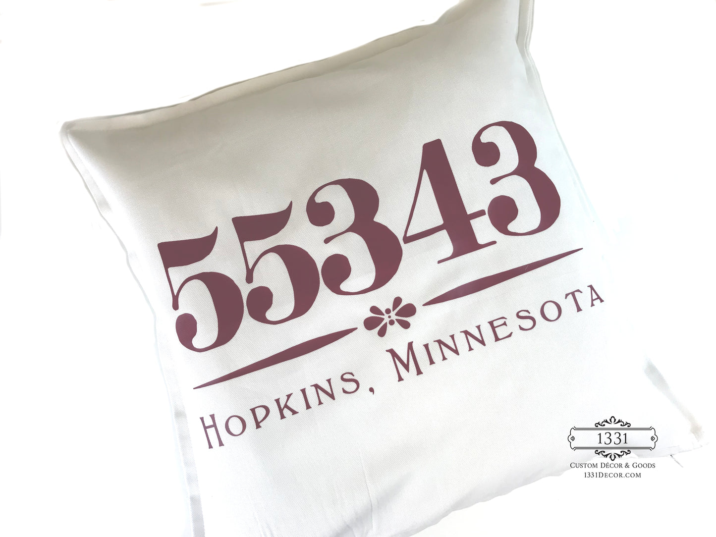 Zip Code Personalized Pillow Cover