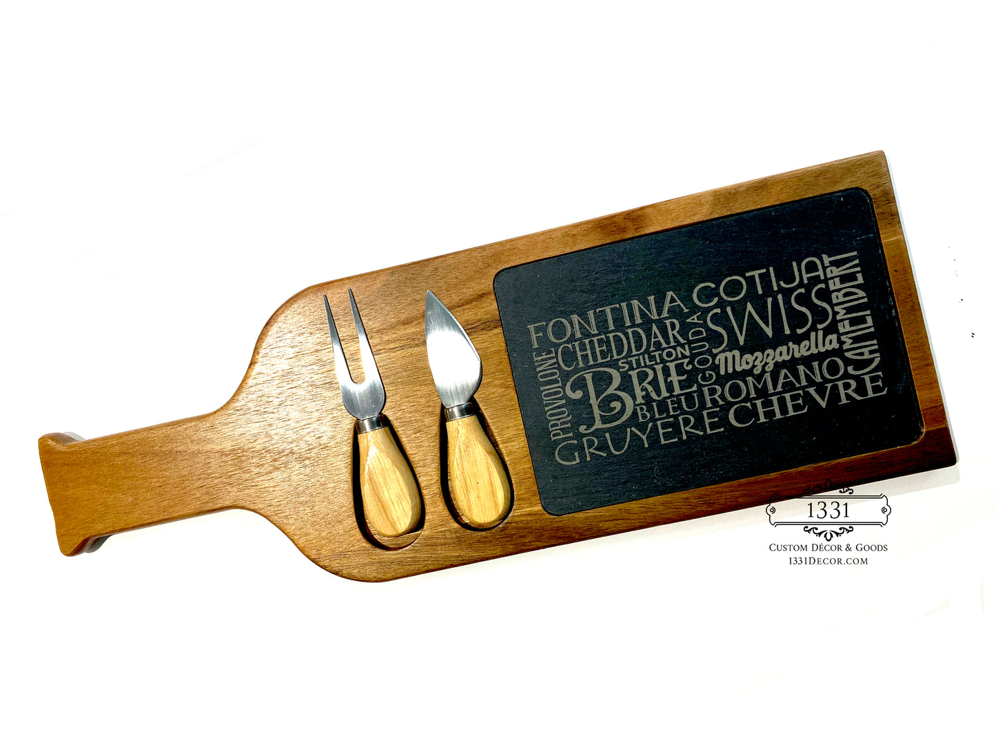 Slate Cheese Board With Utensils