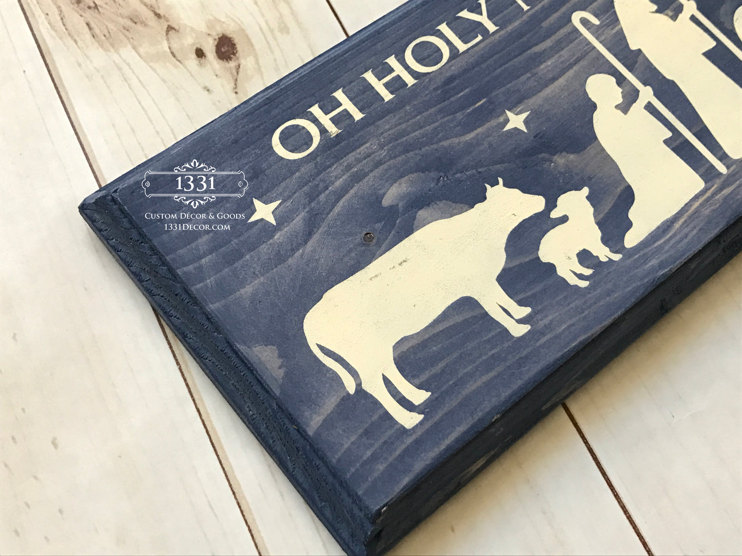 Nativity Sign, Oh Holy Night Sign, Christmas Sign, Religious Sign, Christmas Decor
