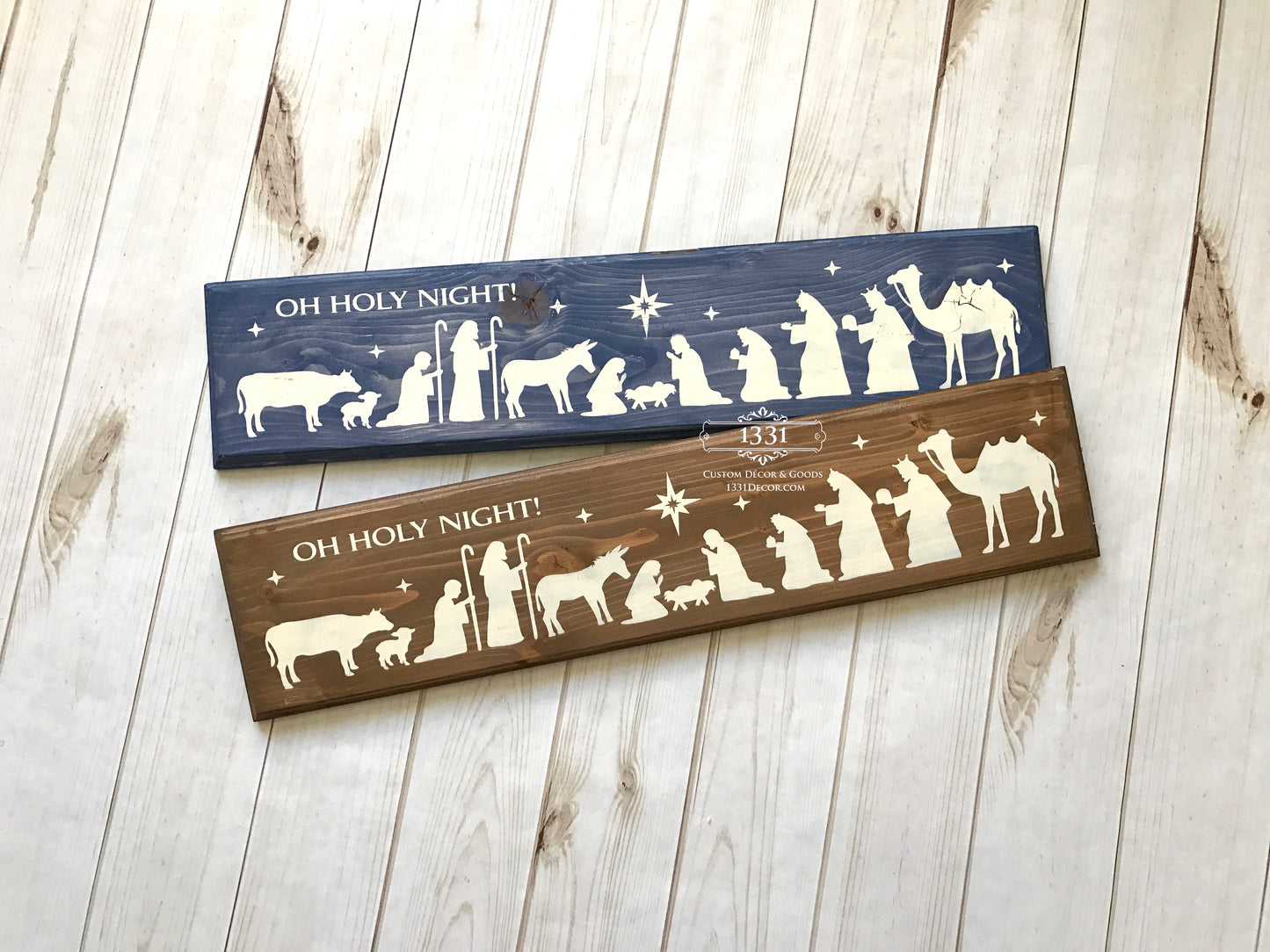 Nativity Sign, Oh Holy Night Sign, Christmas Sign, Religious Sign, Christmas Decor