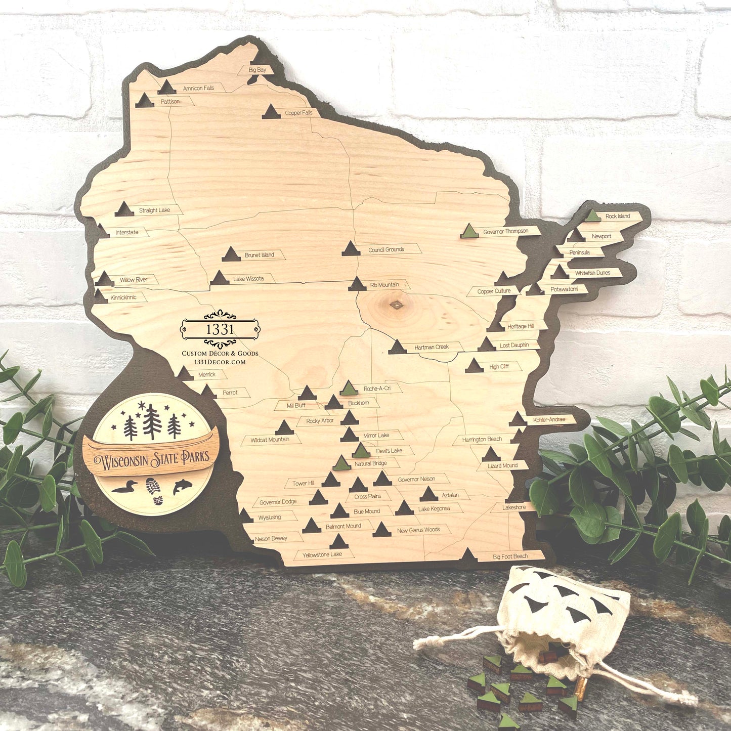 Wisconsin State Parks Travel Map