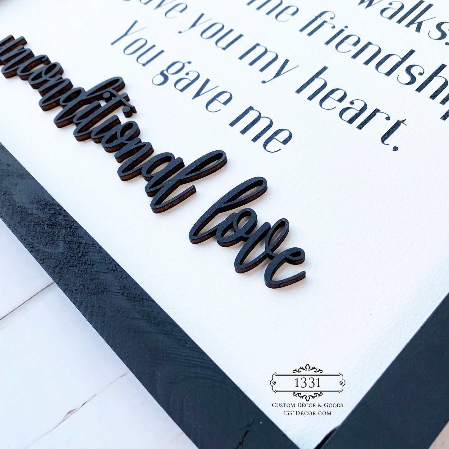 Dog Unconditional Love sign