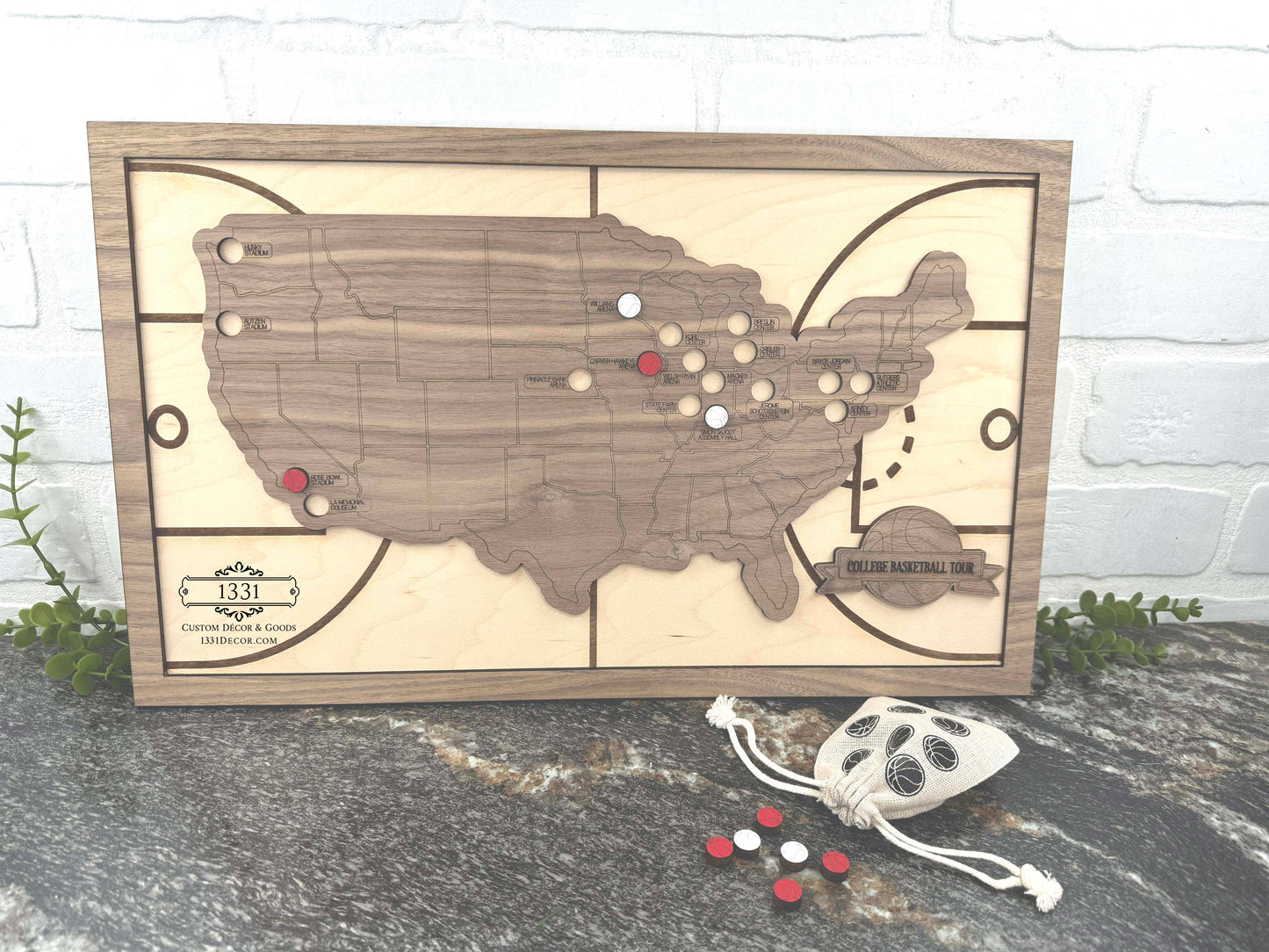 College Basketball Arenas Tour Map