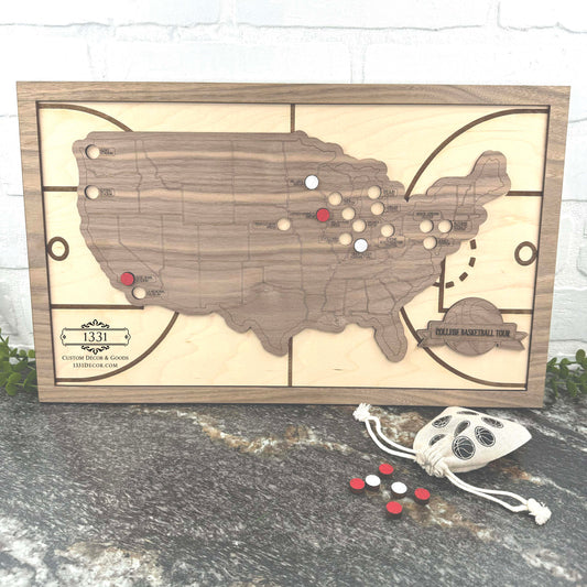 College Basketball Arenas Tour Map