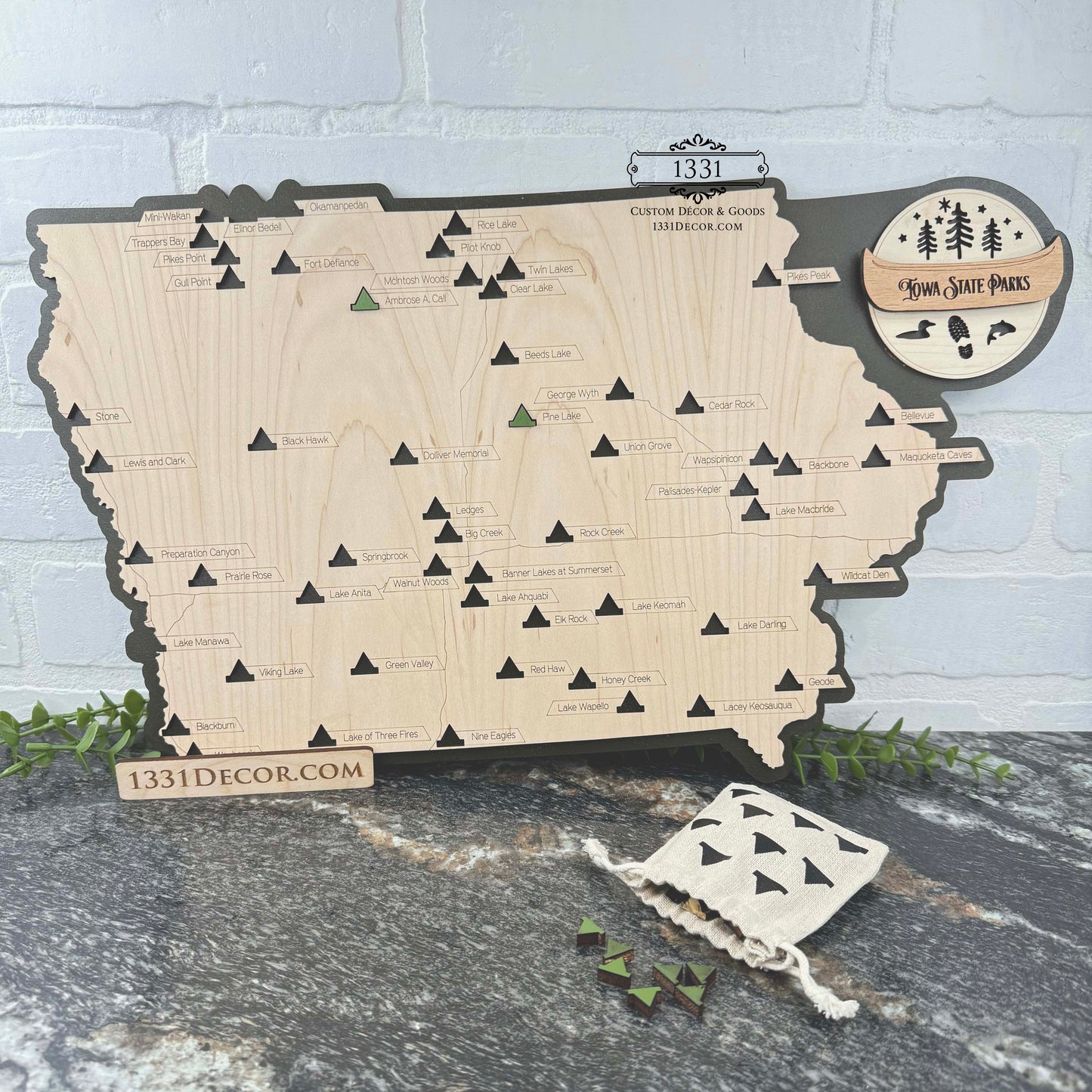 Iowa State Parks Travel Map