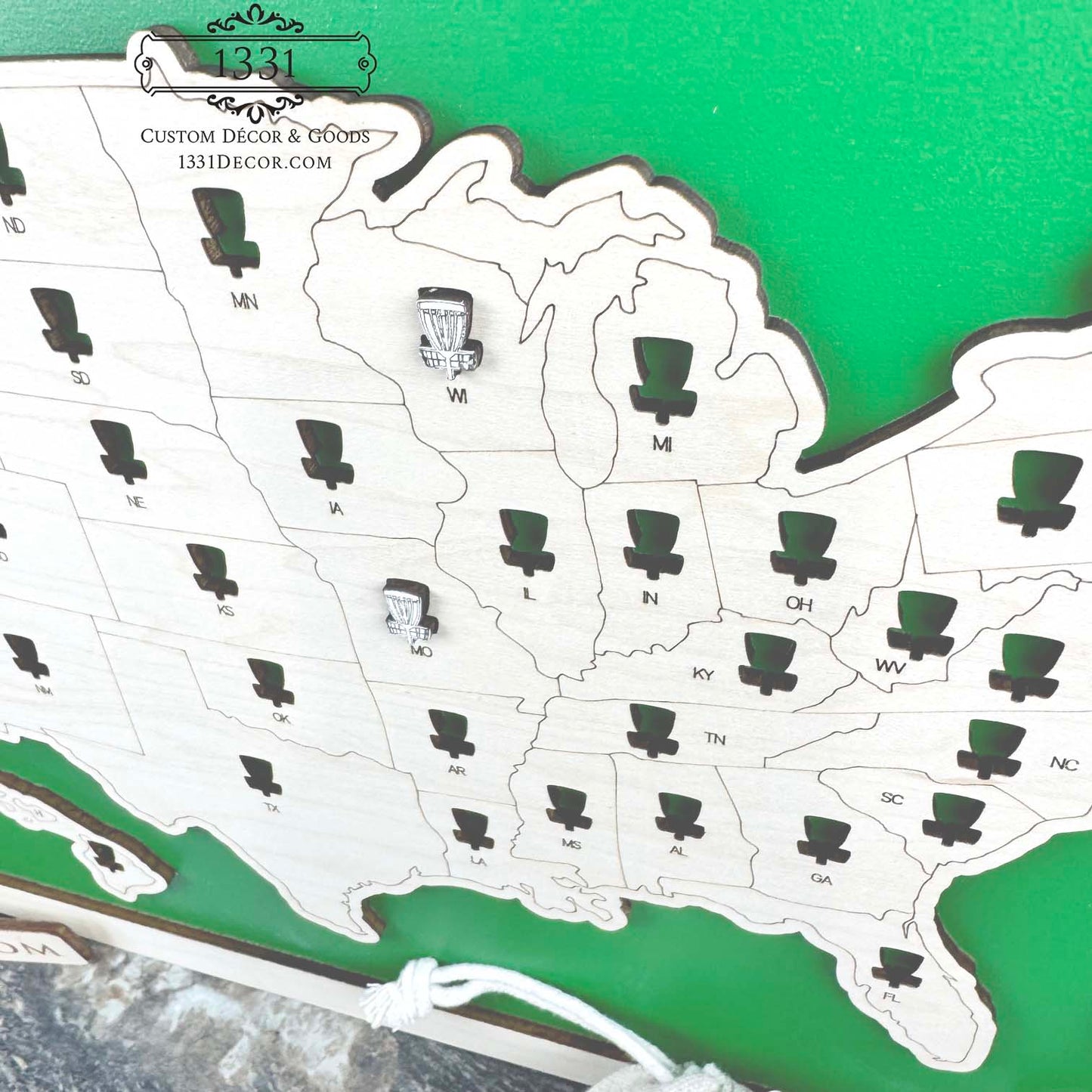 Disc Golfing Around the US Map