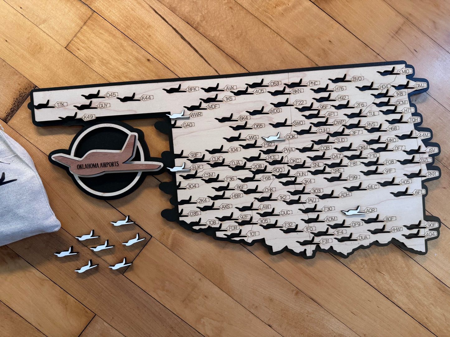 Oklahoma Public Airports Travel Map