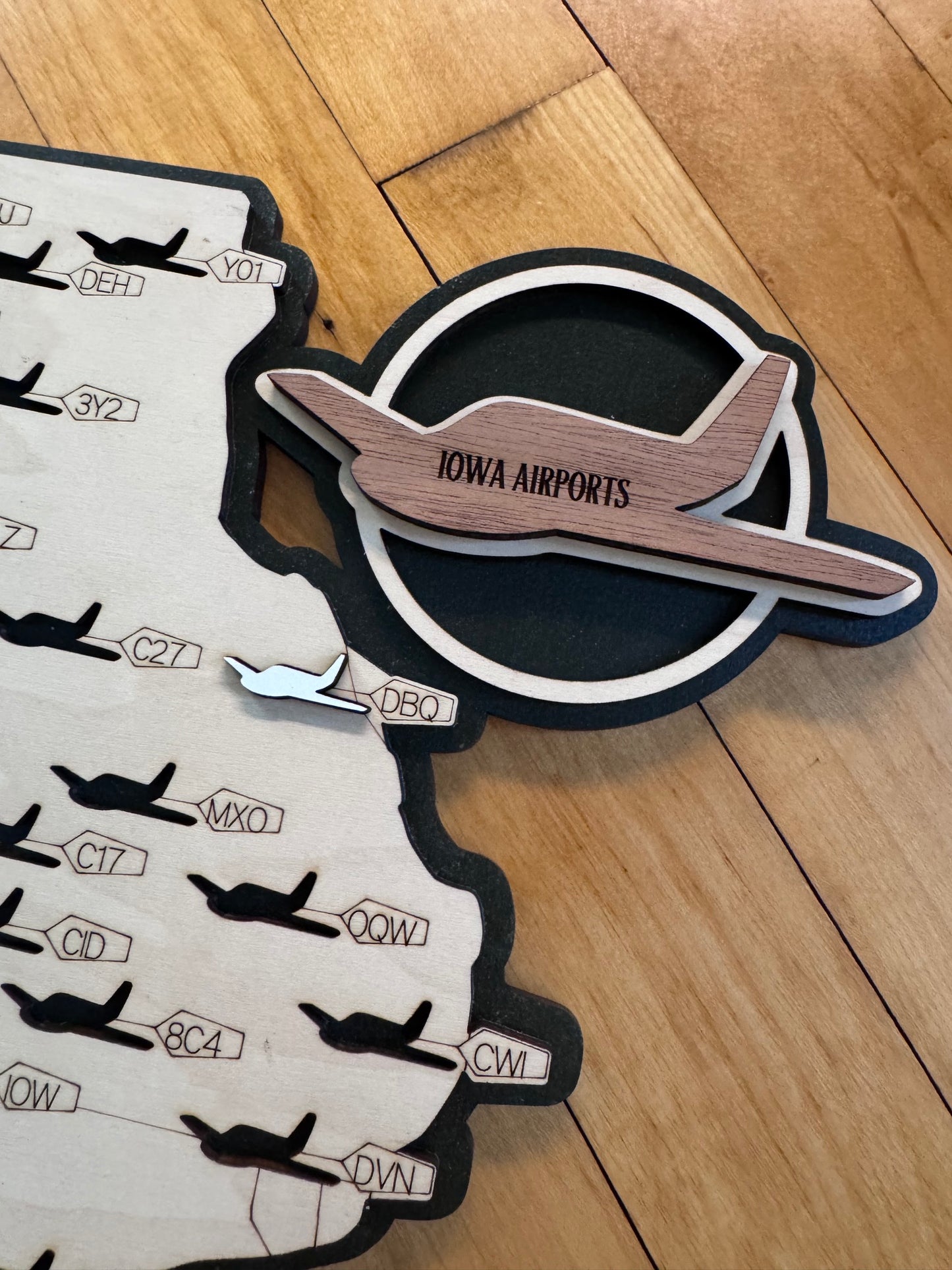 Iowa Public Airports Travel Map