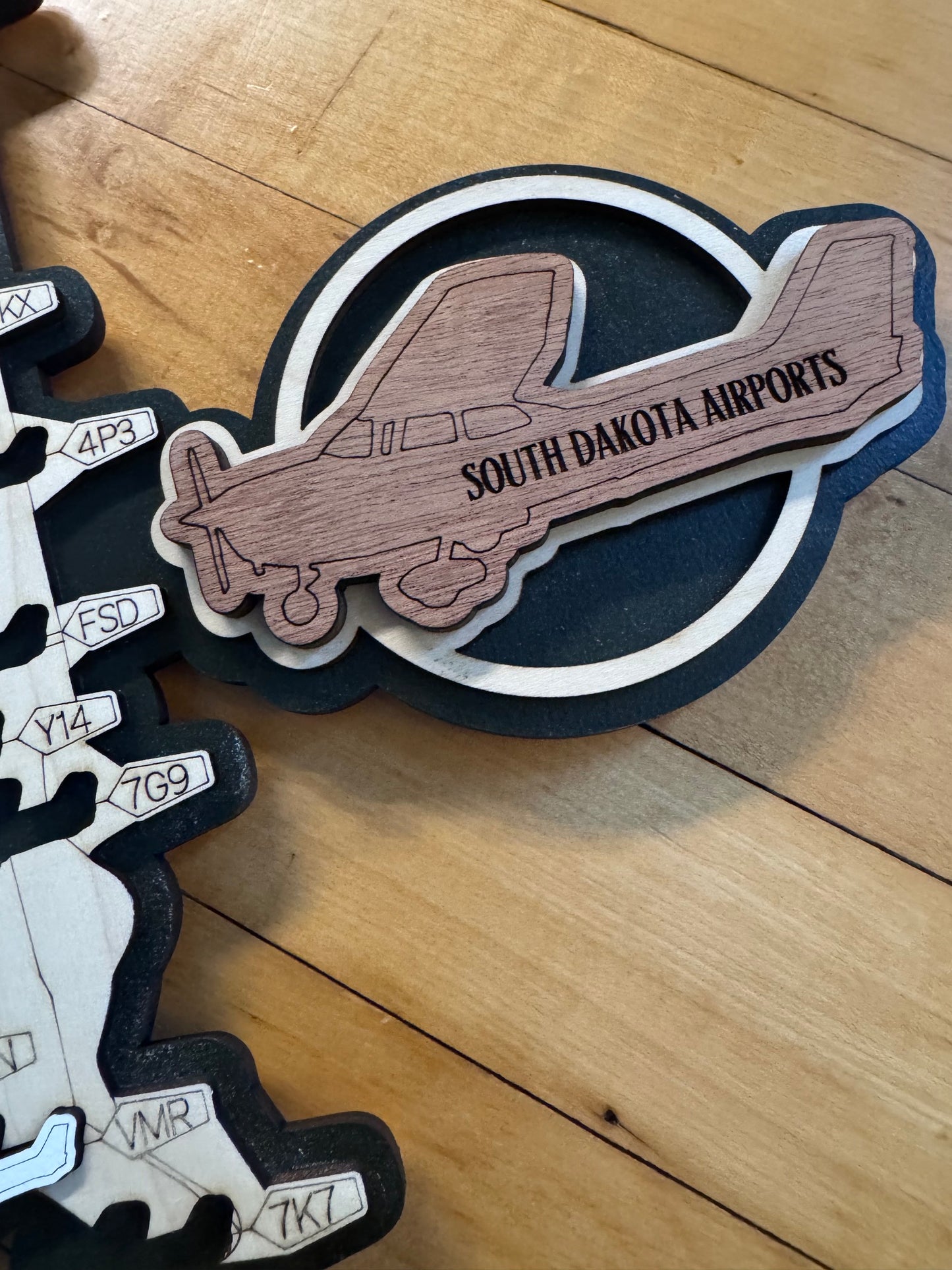South Dakota Public Airports Travel Map