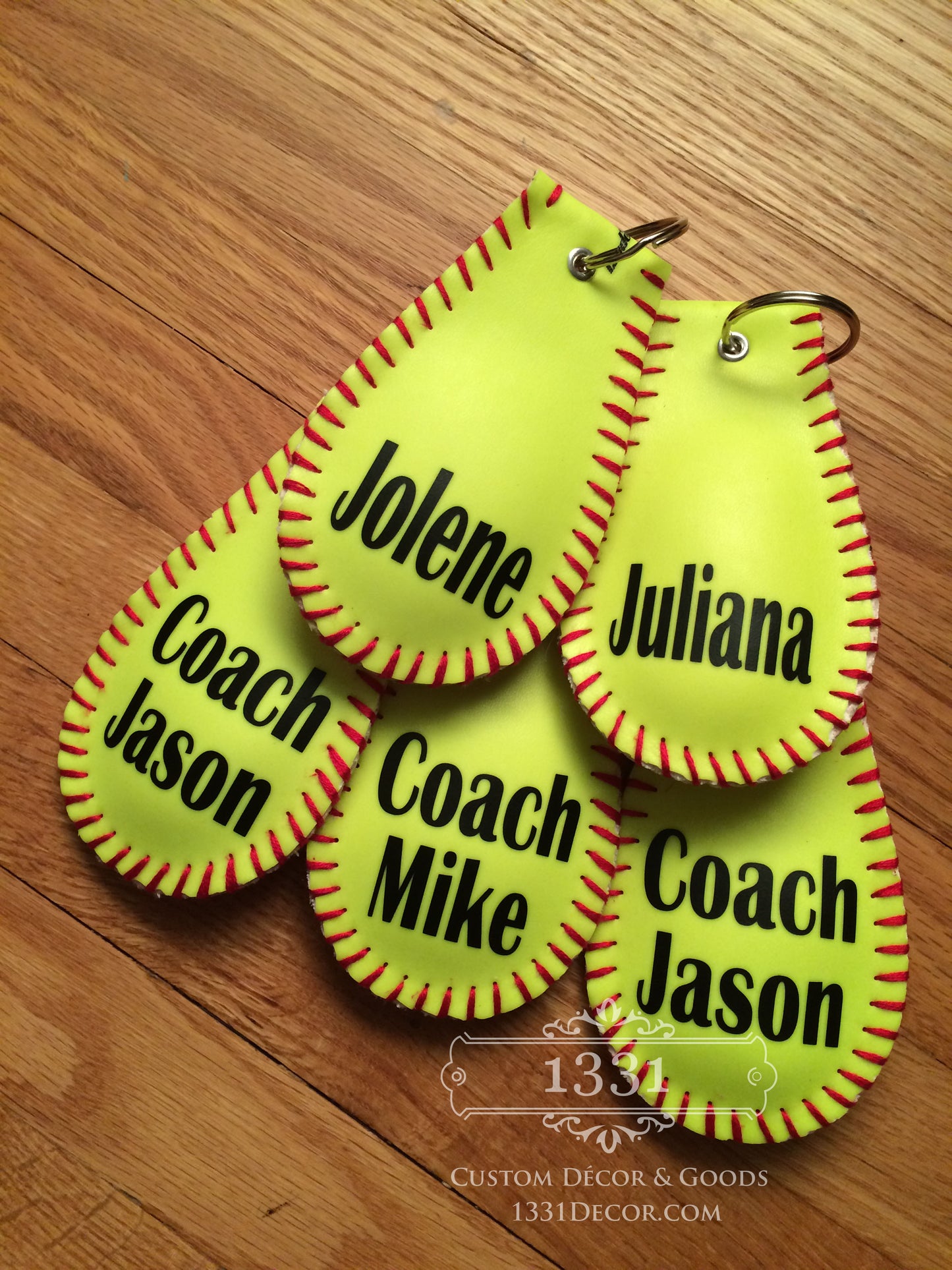 Softball Key Chain, Softball Keychain, Keychain, Key chain, Softball gift, Custom Softball, Coach gift, Softball team gift, Father's Day