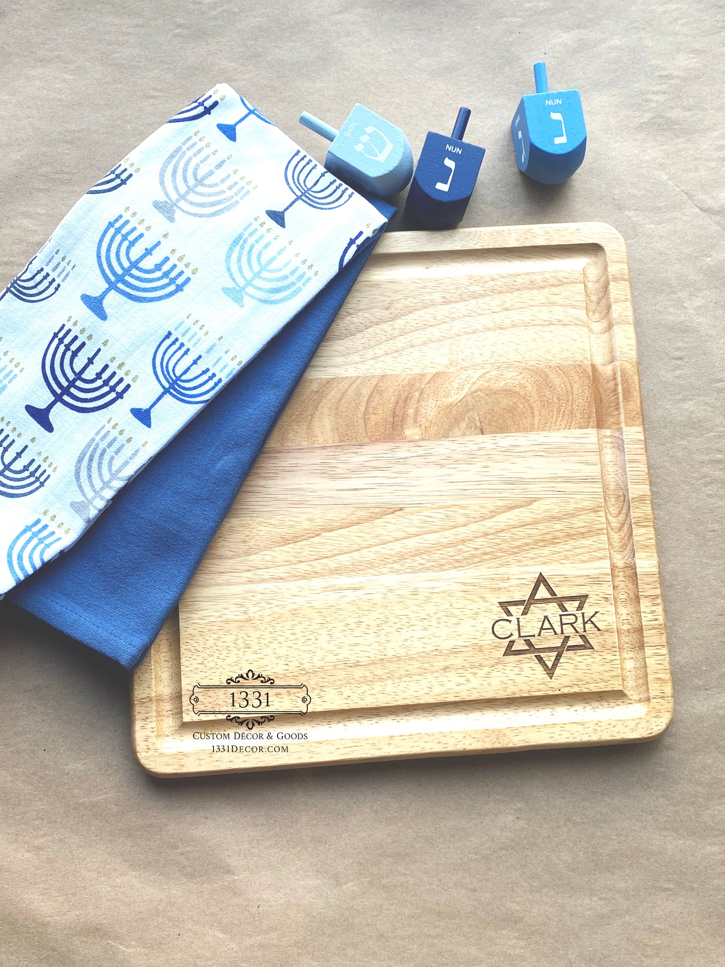 Star of David Cutting Board, Customized Cutting Board, Hanukkah Gifts, Chanukkah Gifts, Chanukah Gifts, Custom Jewish Gifts for Hanukkah, Rosh Hashanah Gift