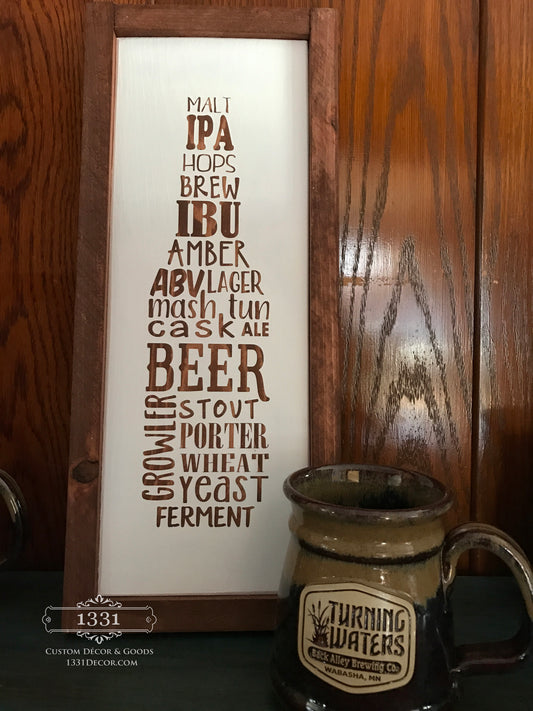 Craft Beer Subway Art Sign