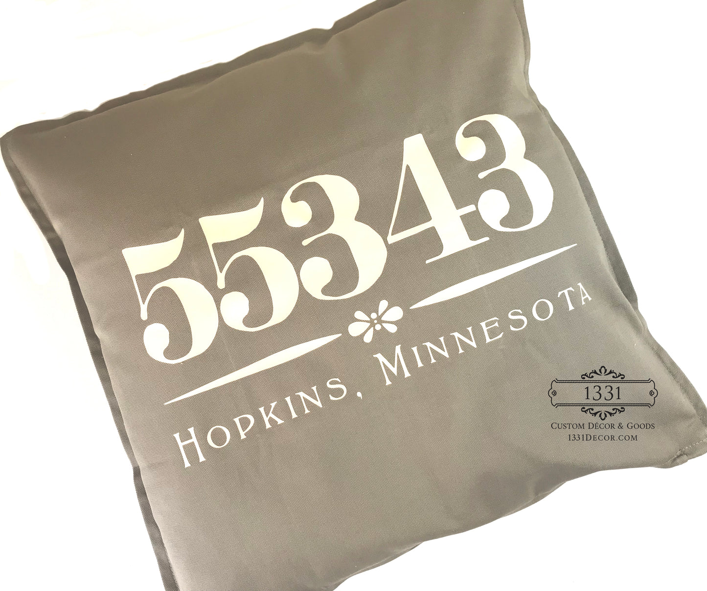 Zip Code Personalized Pillow Cover