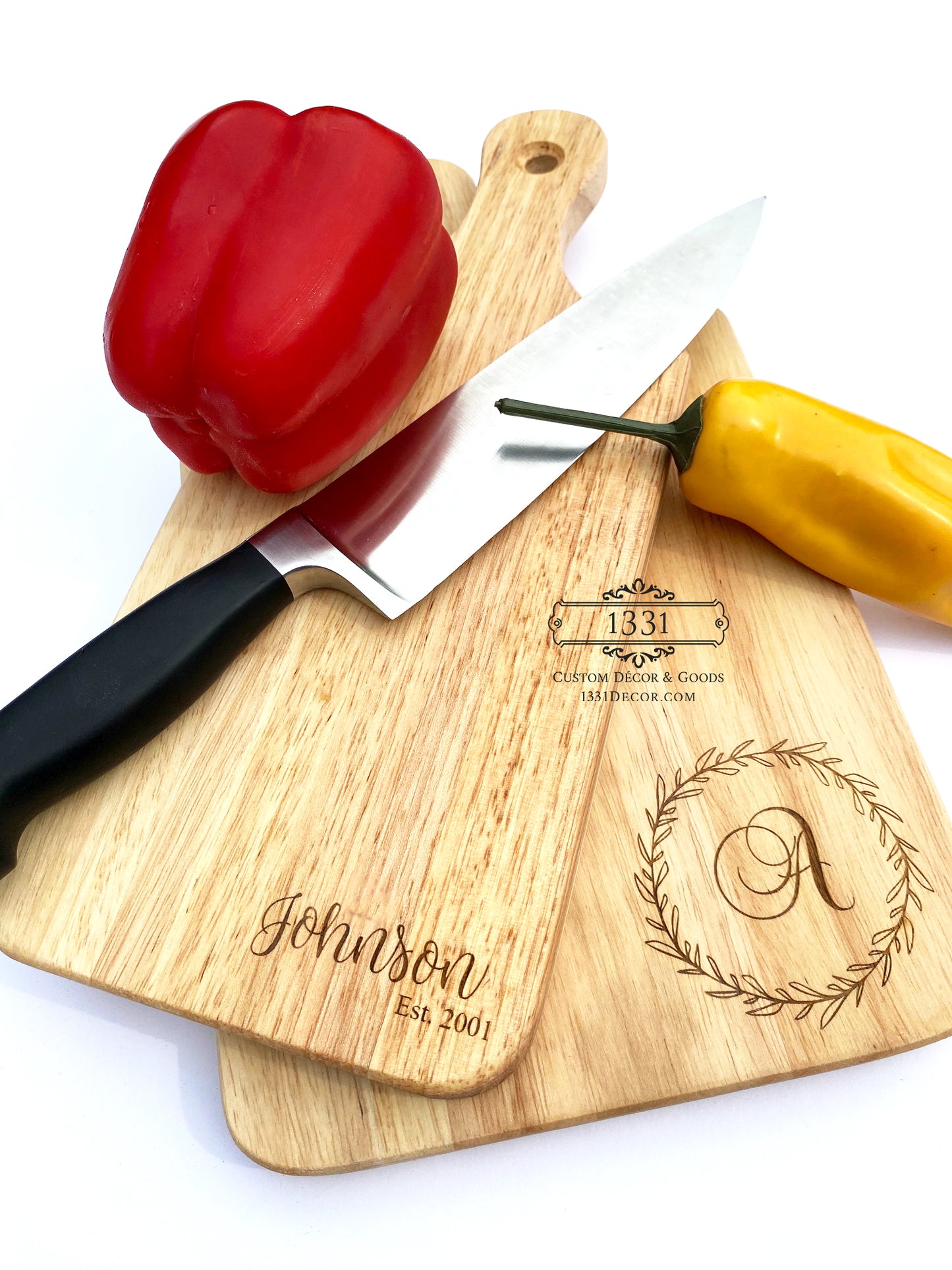 Small Personalized Cutting Board ~ Vertical