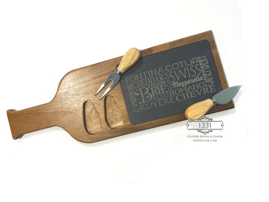 Slate Cheese Board With Utensils