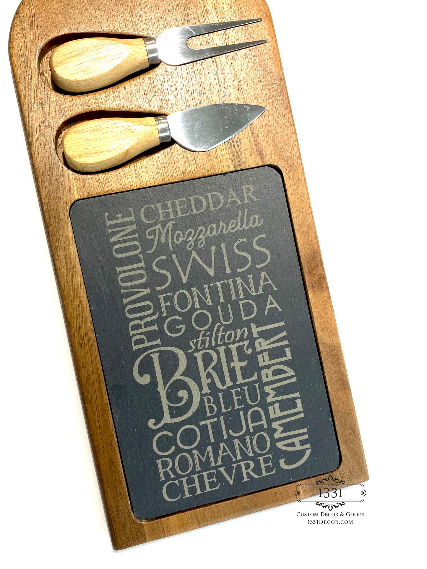 Slate Cheese Board With Utensils