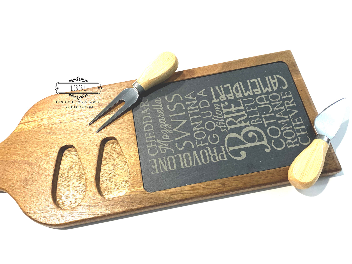 Slate Cheese Board With Utensils