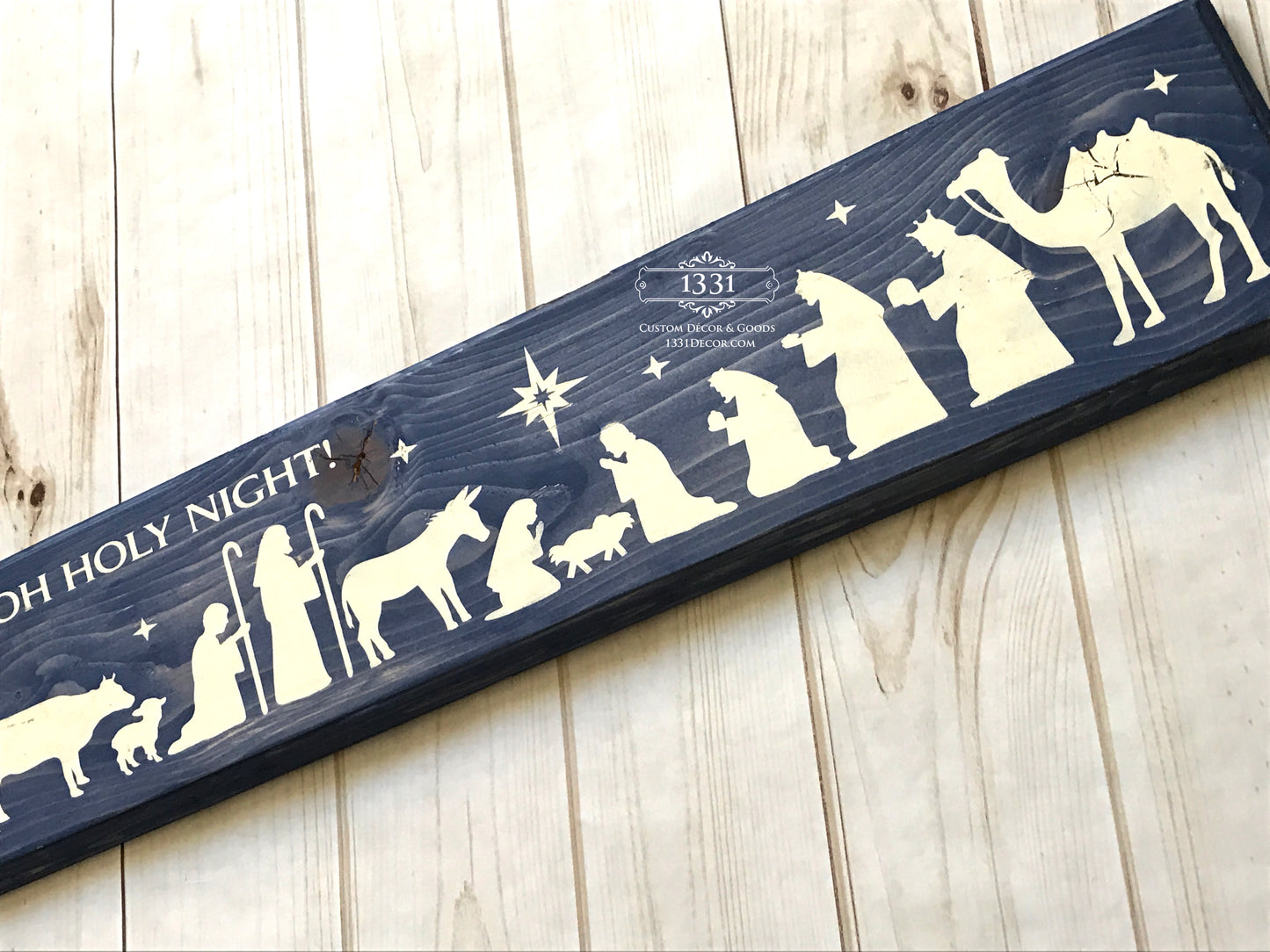 Nativity Sign, Oh Holy Night Sign, Christmas Sign, Religious Sign, Christmas Decor